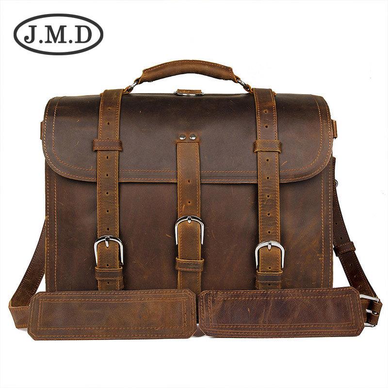 Jiameda Men's European & American Style Briefcase Handbag Crossbody Backpack