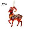 Indoor Party Decorations 2D Acrylic Goat Christmas Tree Pendant, Keychain Bag Charm, Cute Sheep Rearview Seasonal Event Ornament Mirror Hanging