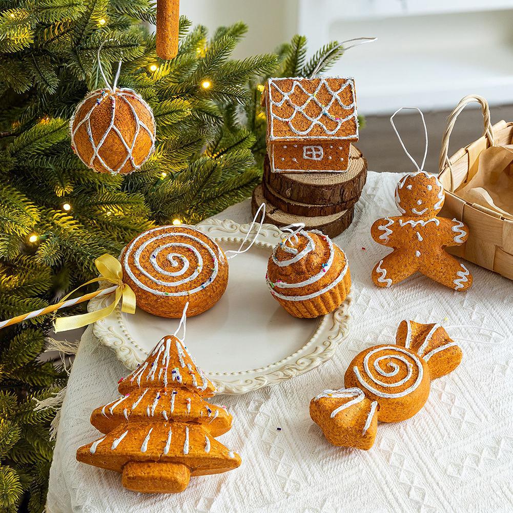 Cute Gingerbread Man Christmas Garland Ornament Festive Hanging Decor New Year Festive Accessory Christmas Decorations