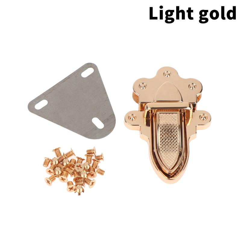 1 Set Metal Push Tongue Closure Lock Durable Anti-Rust Clasp Parts for DIY Handbag Leather Making Craft Accessory