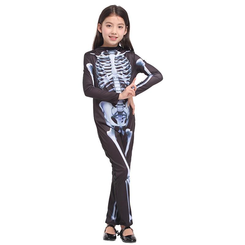 Halloween Kids Costume Scary Ghost Toddler Skeleton Role Play Outfit G-0214
