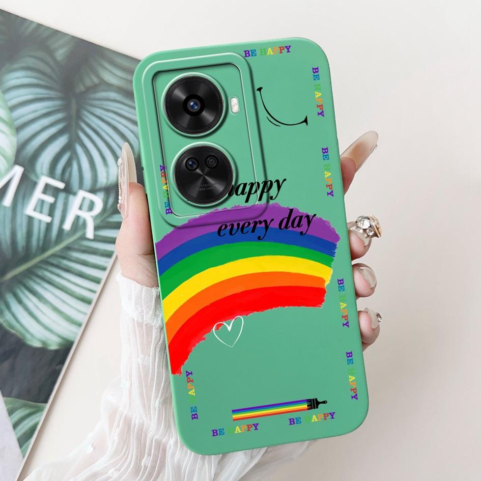 Nova 12 SE Hülle Für Huawei Nova 12 SE Cover 2024 Mode Bemalt Flüssigsilikon Anti-Fall Schutz Stoßfänger Für Nova 12SE Funda