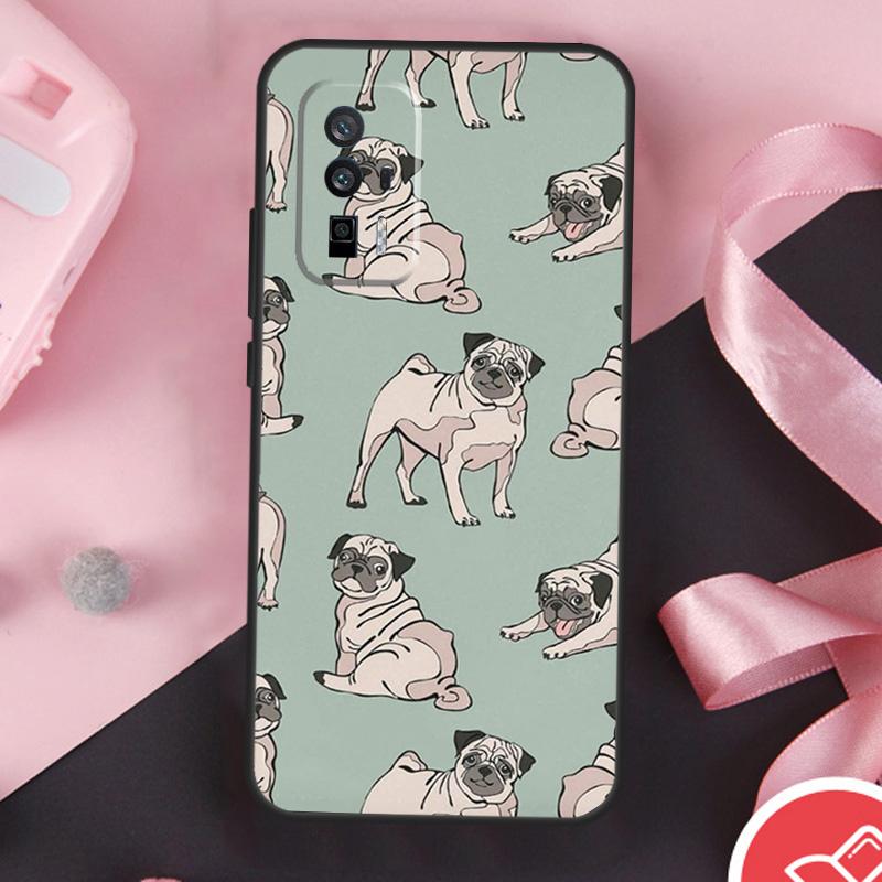 Cute Pug Dog Case For Xiaomi 15 Ultra Mi 13 14 11T 12T 13T 14T Pro POCO X7 Pro X3 X5 X6 F5 F6 F7 Cover
