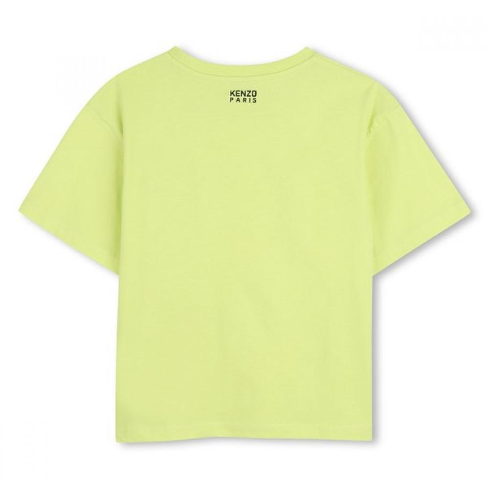 Kenzo Kids Eden Jungle ElephanT PaTch T shirT 3 12 Years  26ss z265agT313 