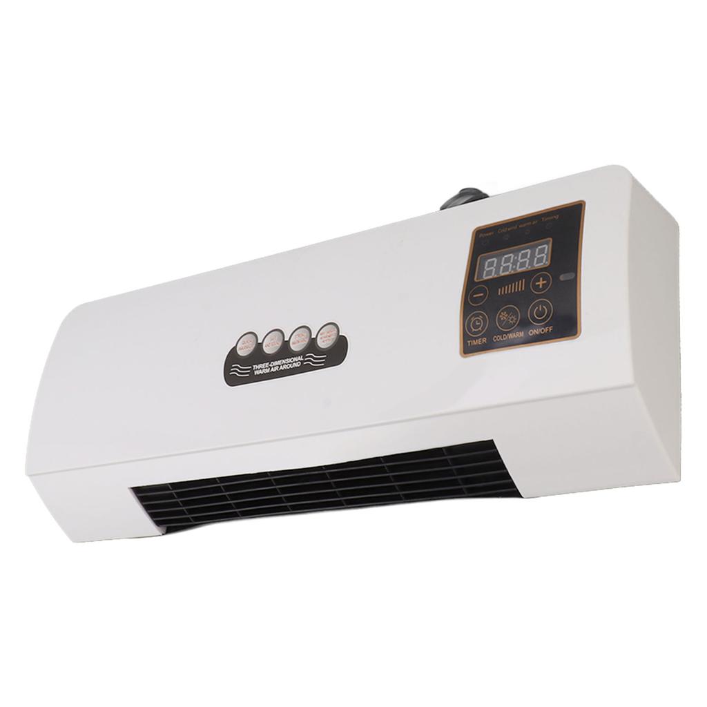 Wall Mounted Air Conditioning Hot Fan 10m Remote Control 1800W   Air Conditioner Heater for Bedroom