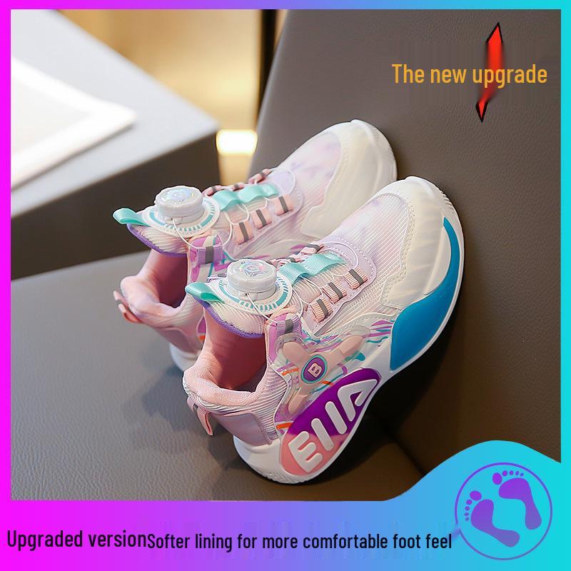 „Priedušná chlapčenská a dievčenská športová sieťovaná obuv na jar/jes 2025 s rotujúcim dizajnom Dunk.“