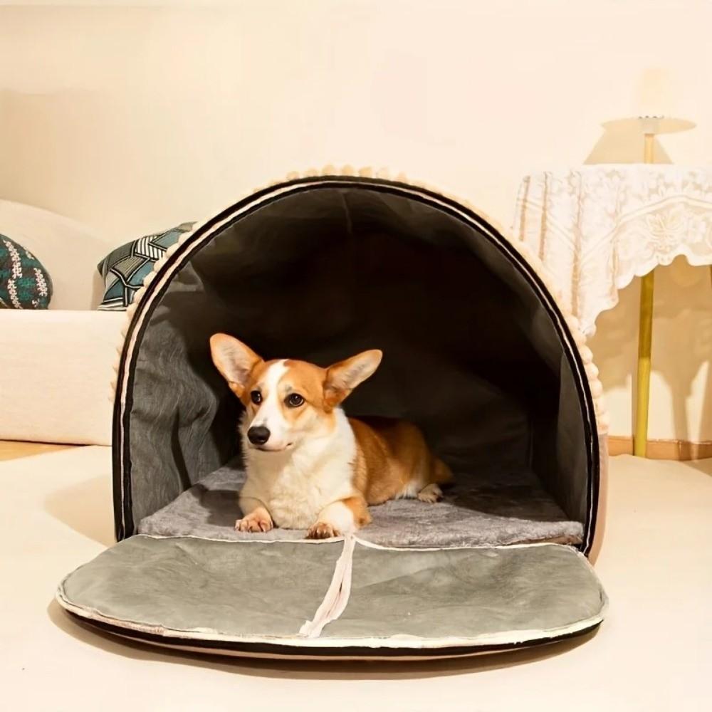 Enclosed Pet House Detachable Warm Tent Winter Dog Bed & Cat Bed  For Small Animals