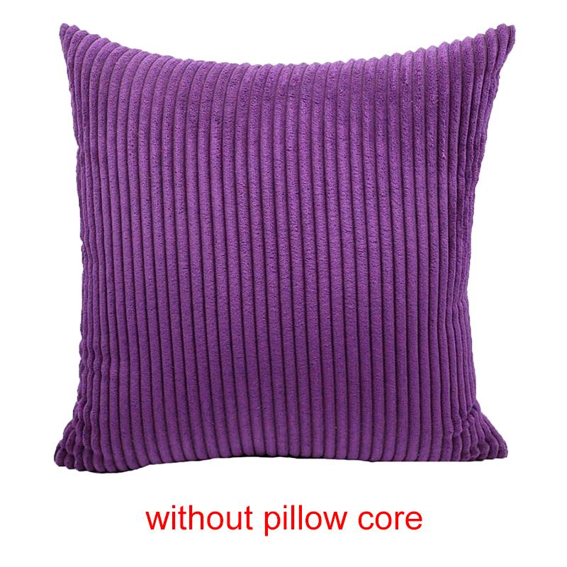 

1 шт. Наволочка для подушки Диван Домашний декор Супермягкая наволочка Кровать Вельвет Гостиная Украшение 40X40СМ В полоску 40*40cm