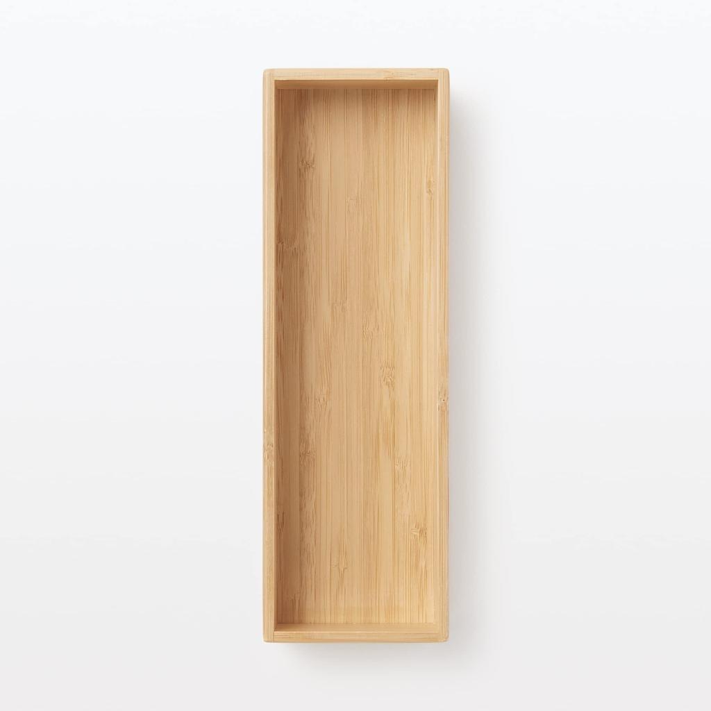 MUJI Stackable Bamboo Organizer W X 26cm D X Product Number Suitable for Clothing Storage Box, Small, 8.5cm 5.5cm H, 12057871,