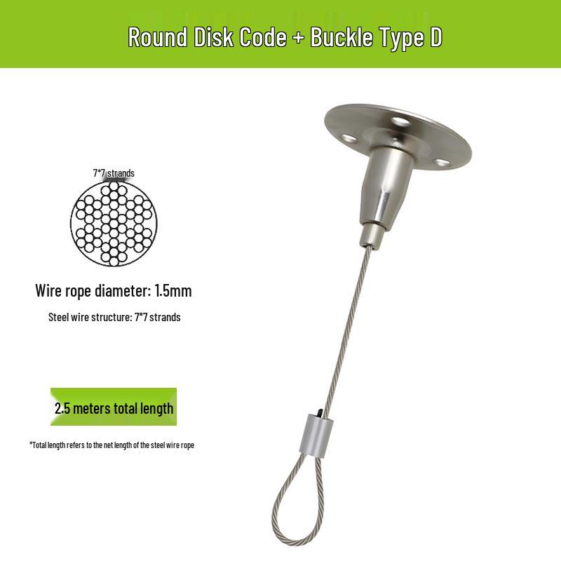 Adjustable Safety Hanging Kit: Rope, Buckle & Acrylic Board Line
