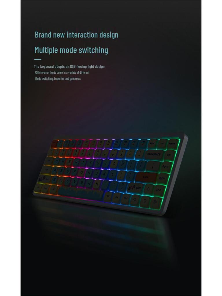 84-Key Bluetooth Low-Profile Silent Mechanical Keyboard for Girls - High-Value Office Use