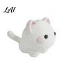 Healing Cat Figure 3D Printed Mini Figurine Cartoon White Kitten Decorative Statue Modern Desk Decor Animal Sculpture for Decoration Gift