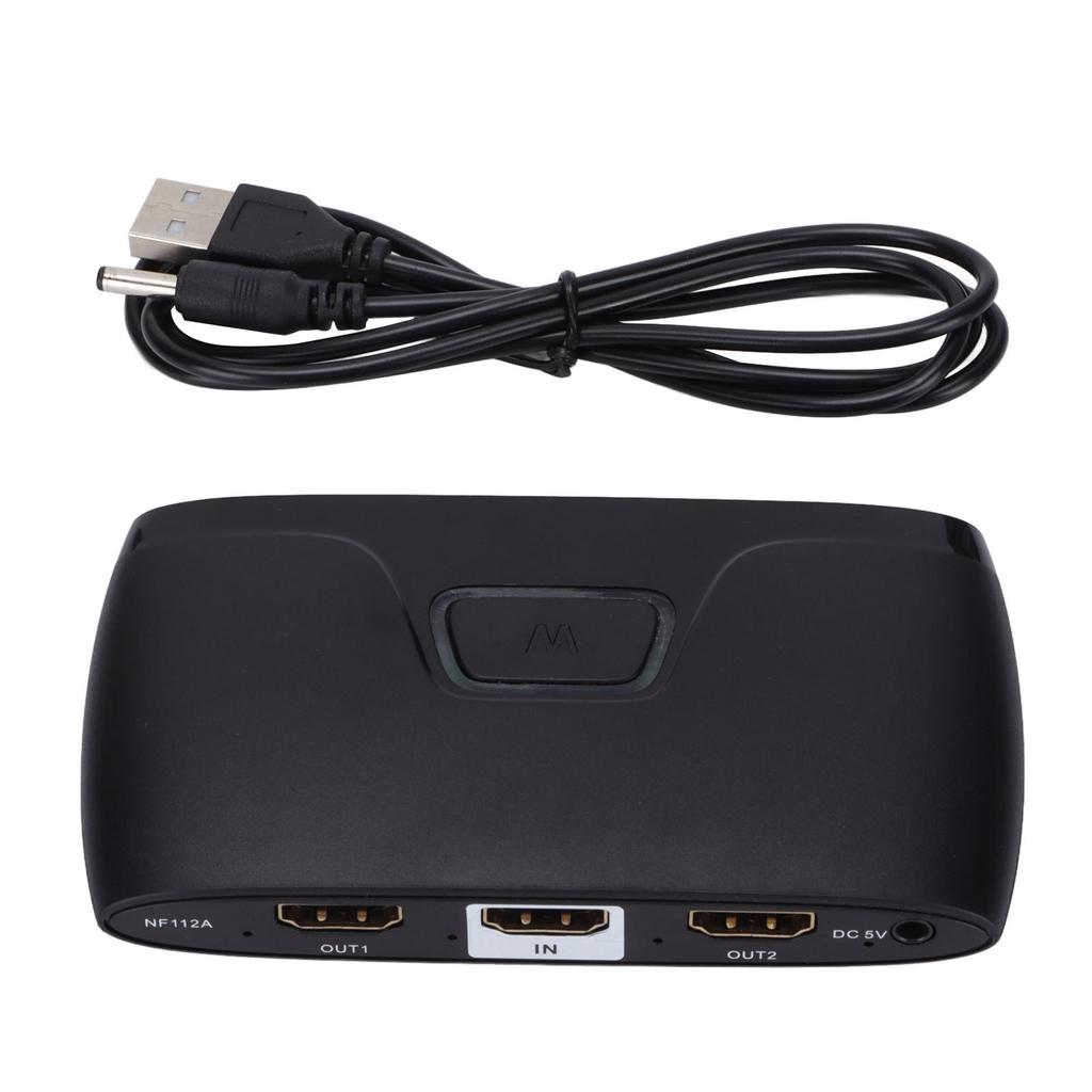 HD Multimedia Interface Splitter Adapter 4K 60Hz One In Two Out 1 Out 2  HD Multimedia