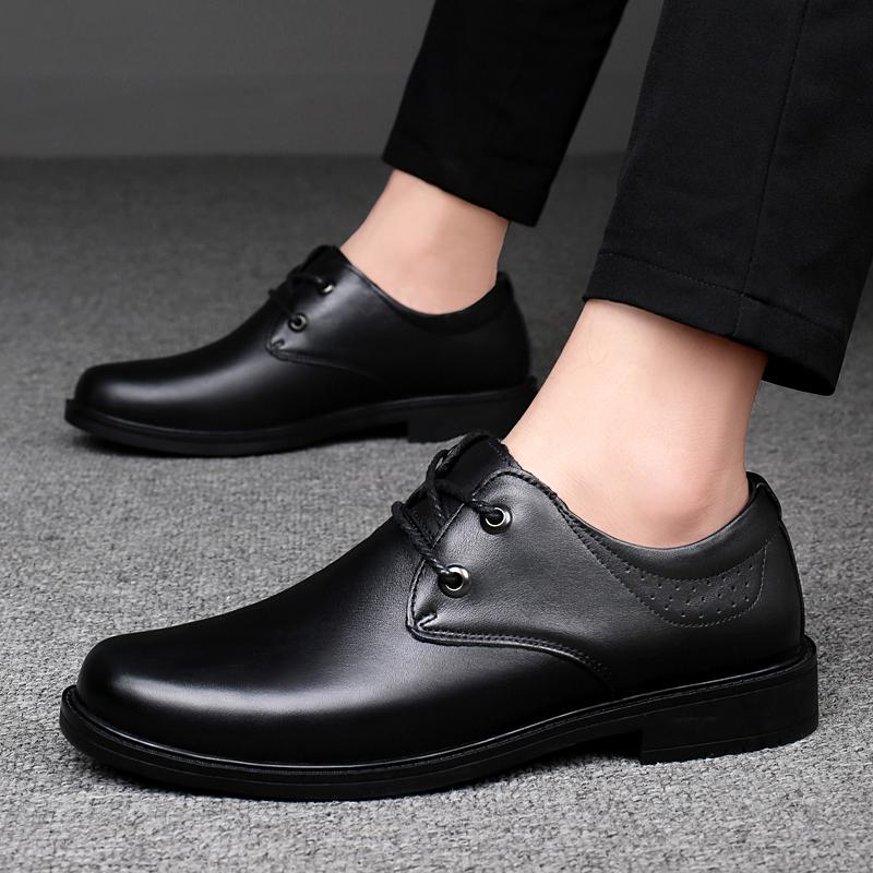 Genuine Leather Mens Oxford Shoes Leisure Walk Men Casual Shoes Comfortable Formal Dress Footwear Classic Male Business Footwear