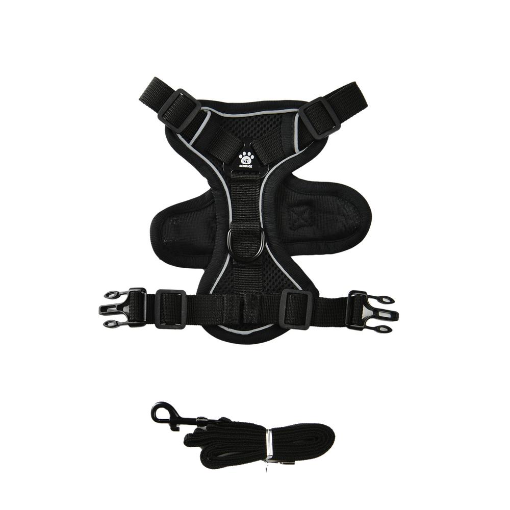 

Adjustable Cat Harness Leash for Small Medium Dogs Cats Reflective Escape Proof Harnesses Pets Vest Puppy Kitten Kitty Supplies S чорний