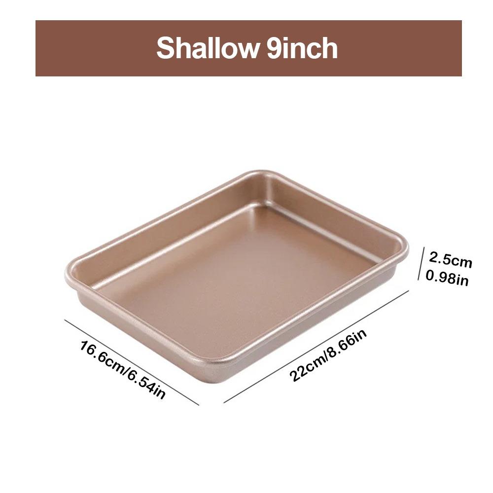 Rectangle Cake Baking Tray 9/11/13inch Bread Tray Gold Bake Mold