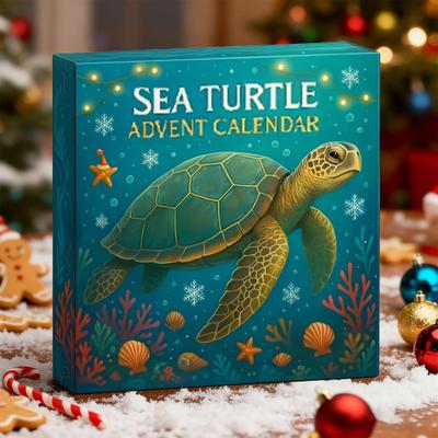 Havssköldpadda Adventskalender 24 Realistiska Havsdjur Juldekoration Julstämning Överraskning Nedräkning Prydnad