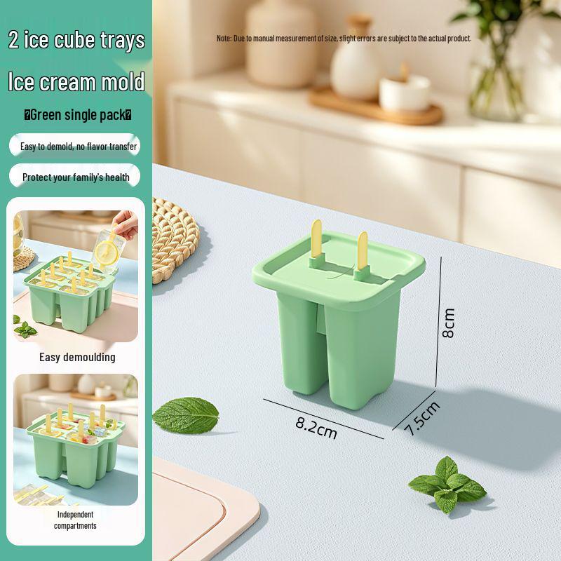 Homemade Cute Cheese Silicone Popsicle Mold for Kids - Ice Cream and Ice Cube Tray
