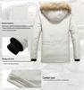 Men's Mid-Length Cotton Jacket with Fur Collar - Warm, Hooded, Windproof, Fashionable Outerwear