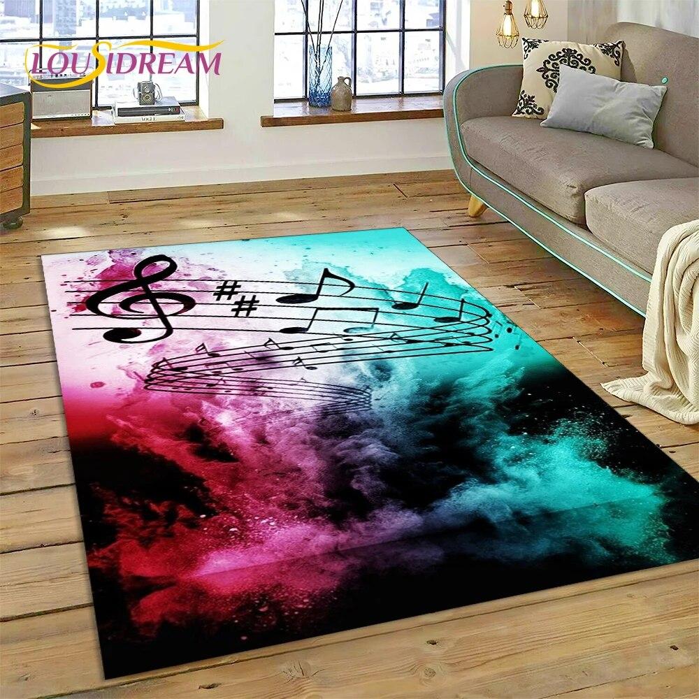 3D Piano Art Creative Musical Note Carpet Rug for Home Living Room Bedroom Sofa Doormat Decor,Child Area Rug Non-slip Floor Mat