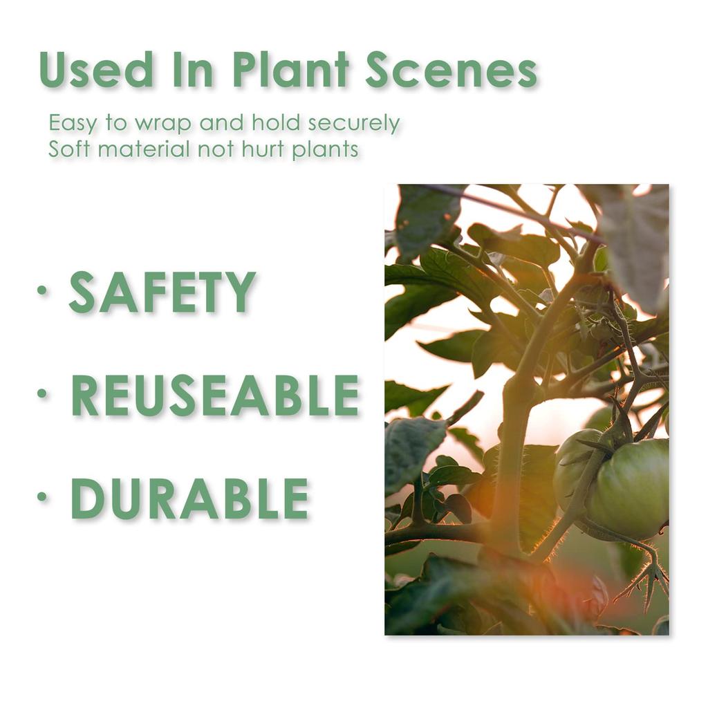 5m Green Garden Twine Plant Ties Nylon Plant Bandage Garden Hook Loop Bamboo Cane Wrap Support Garden Accessories
