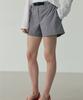 Linte Buckle Shorts Gray