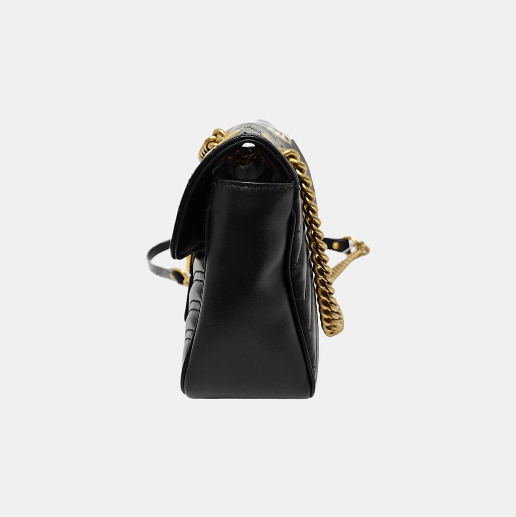 [Pre-Owned] Gucci GG Marmont Small Matelassé Shoulder Bag 'Black' - Very Good #5VX2O9