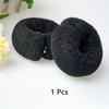 1PC Elegant Retro Mesh Bun - Hollow Hair Band for Classic Disc Hair, DIY Foam Bun Tool with Snap Button