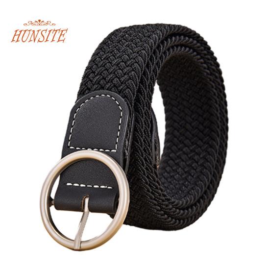 Cintura Elastica Intrecciata Unisex - Grigio, Morbida E Regolabile Da 105 A 120 Cm (Larghezza 3,5 Cm) - 4