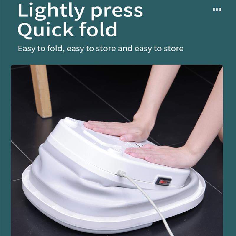 Foldable Foot Bath Massager Smart Roller Massage Portable Bathtub Foaming Foot Soaking with Lid Massage Bucket Collapsible