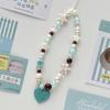 Ins Style Star Beaded Mint Chocolate Mobile Phone Lanyard For Ccd Camera