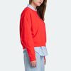 Levis Solid Color Long Sleeve Crew Neck Loose Regular Sweatshirt Women sweatshirt Red 85630-0000