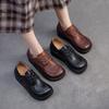 Genuine Leather Wedges Pumps Casual Lace-up Soft Cowhide Soft Soled Women's Shoes