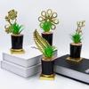 1PC Simulated Elegant Durable Decorative Gift Lightweight Iron Living Room Green Plant Ornaments Atmosphere Embellish