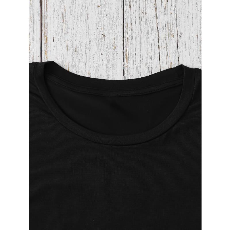 European Size Women's Round Neck Short-Sleeve T-Shirt - Lightweight, Breathable, and Comfortable for Spring/Summer - Stylish Animal Letter Print