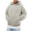 Jesień Zima Męskie Topy Pluszowy Sweter z Kapturem Moda Jednolity Ciepłe Bluzy Y2K Streetwear W Bluzach z Kapturem Odzież Męska