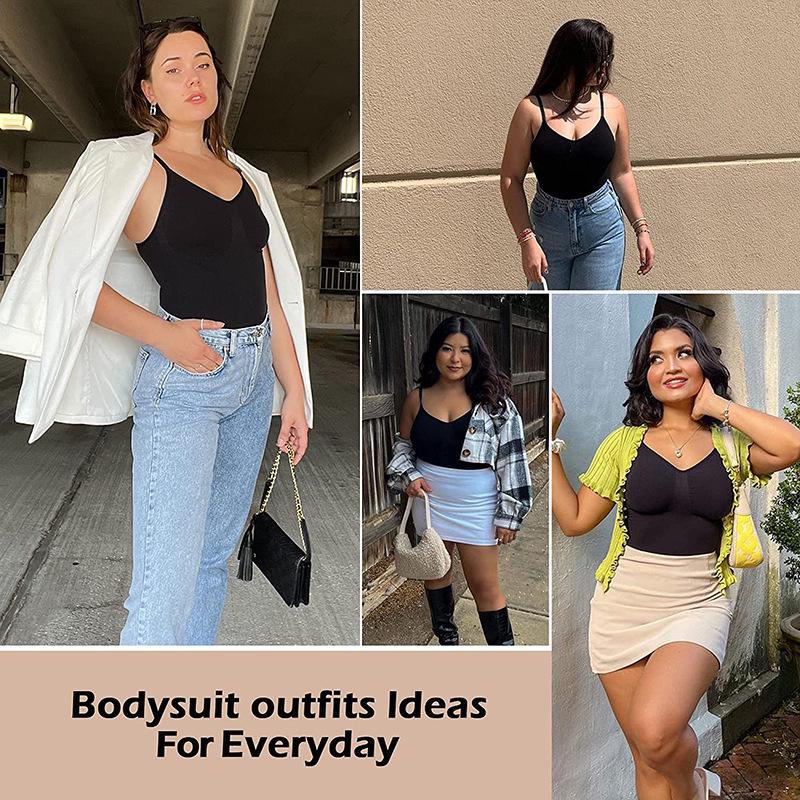 Dámské bezešvé body tvarující postavu plus size: Kontrola bříška, Zvednutí boků, Tanga, Nátělník