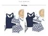 Women's Printed High-Waisted Boyleg Tankini: European & American Swimwear
