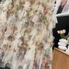 Skirt for Women Casual Versatile Floral Print Elastic High Waist Long LooseTrousers Stretchy Slim Skirt