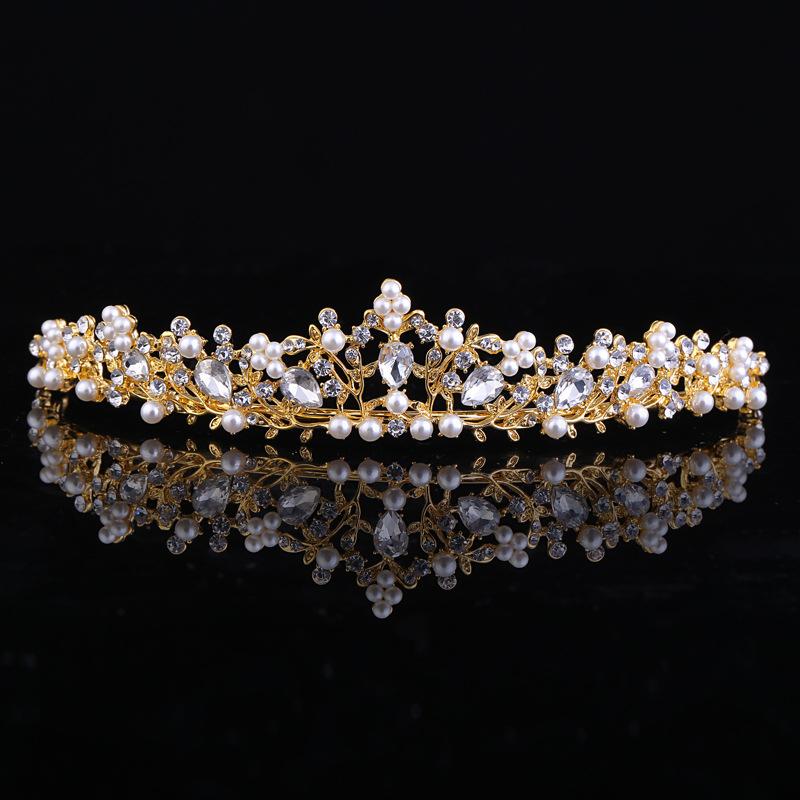 

Модный стиль ручной работы из стразов корона свадебная тиара свадебные аксессуары для волос фотостудия свадебные аксессуары