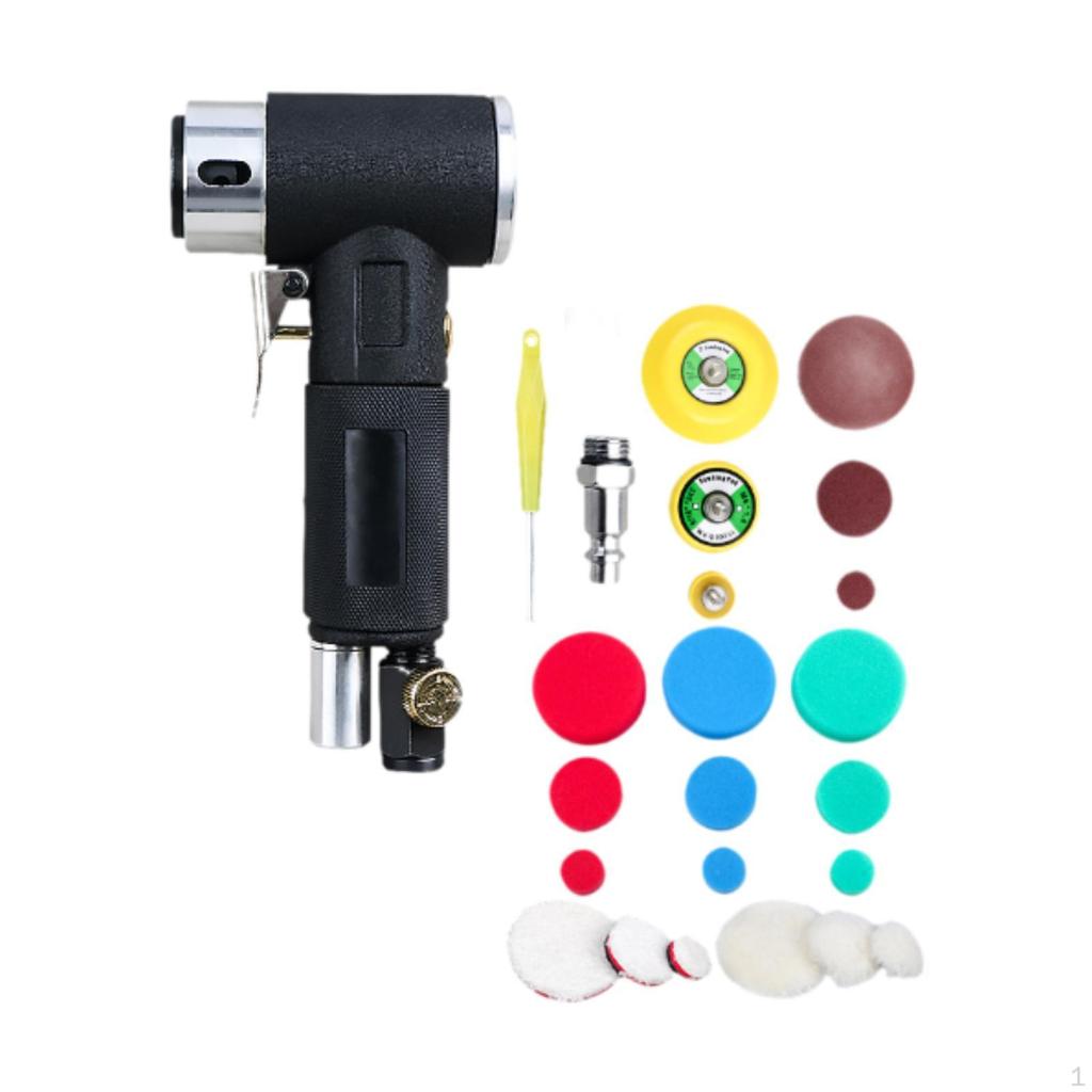 Mini Orbital Air Sander 90 Degree Pneumatic Polisher for Deburring Auto