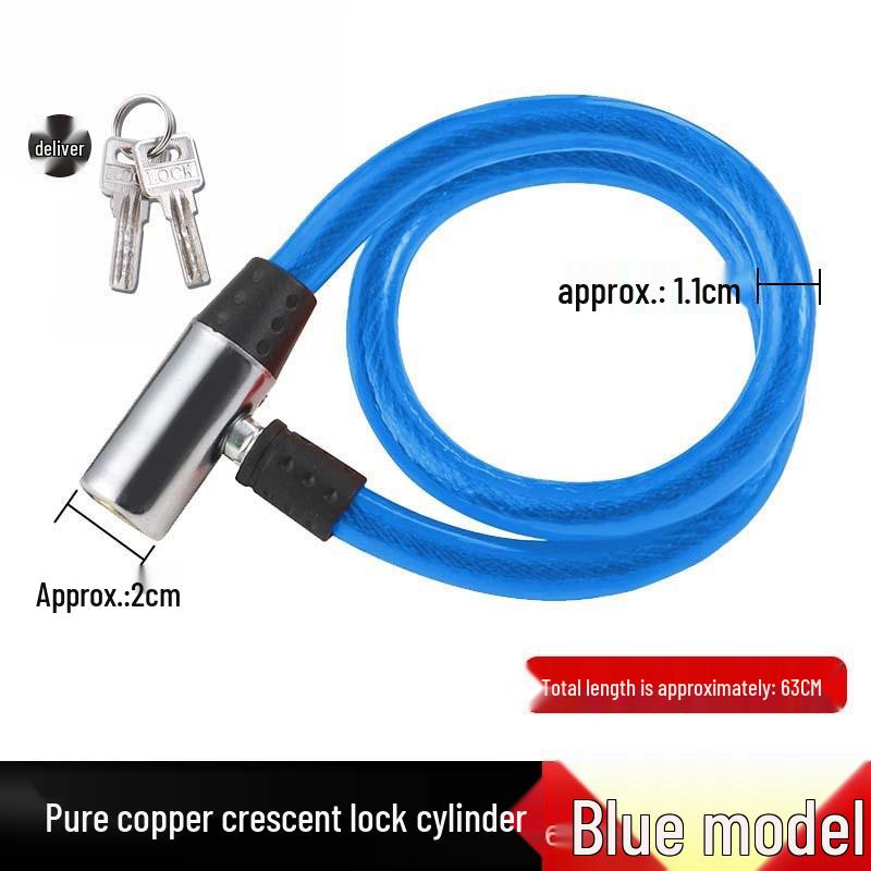 Portable Anti-theft Steel Cable Lock for Bikes and Glass Doors