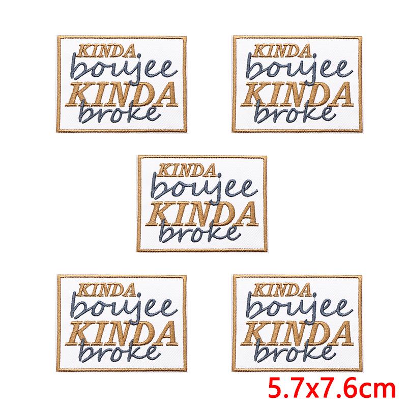 10pcs /Lots Pink Cartoon English Letter Embroidered Patches Diy Jackets Backpack Sew Badges Iron On Patches For Clothing Stickers 