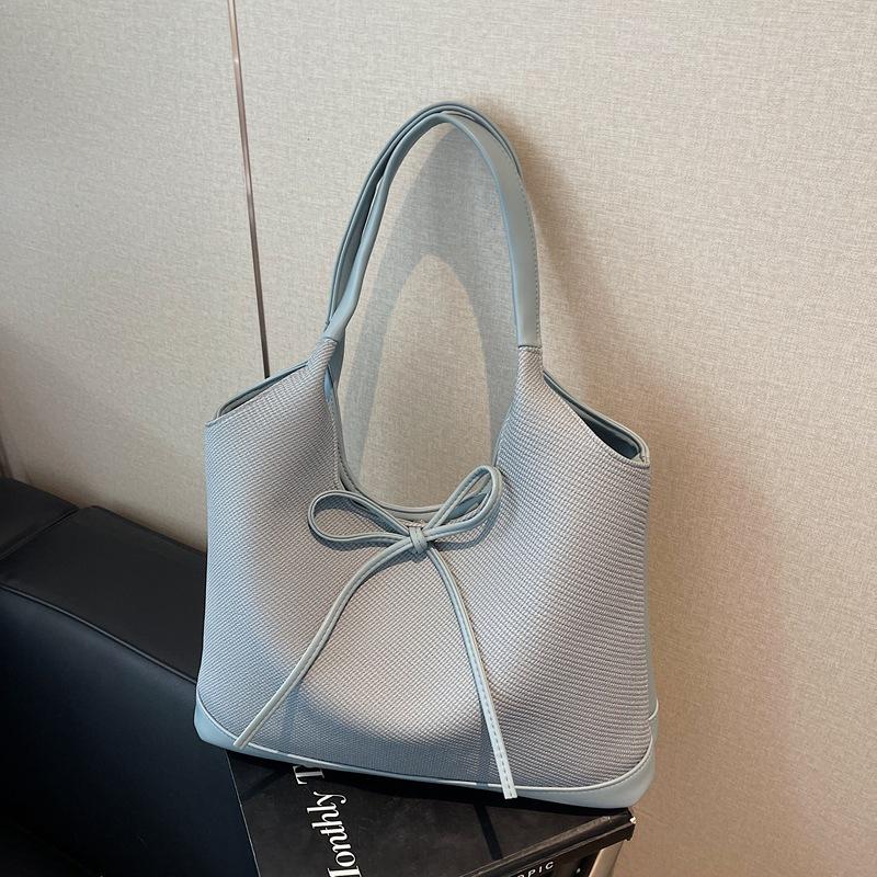 Spring New Fashion Simple Mix and Match Contrasting Color Woven Underarm Bag Trendy Shoulder Women's Bag