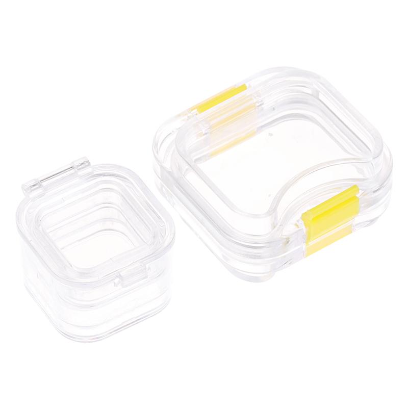 1 Pcs Plastic Dental Lab Box With Film Dentist False Tooth Case Box With Membrane Storage Boxes Denture Teeth Container Case