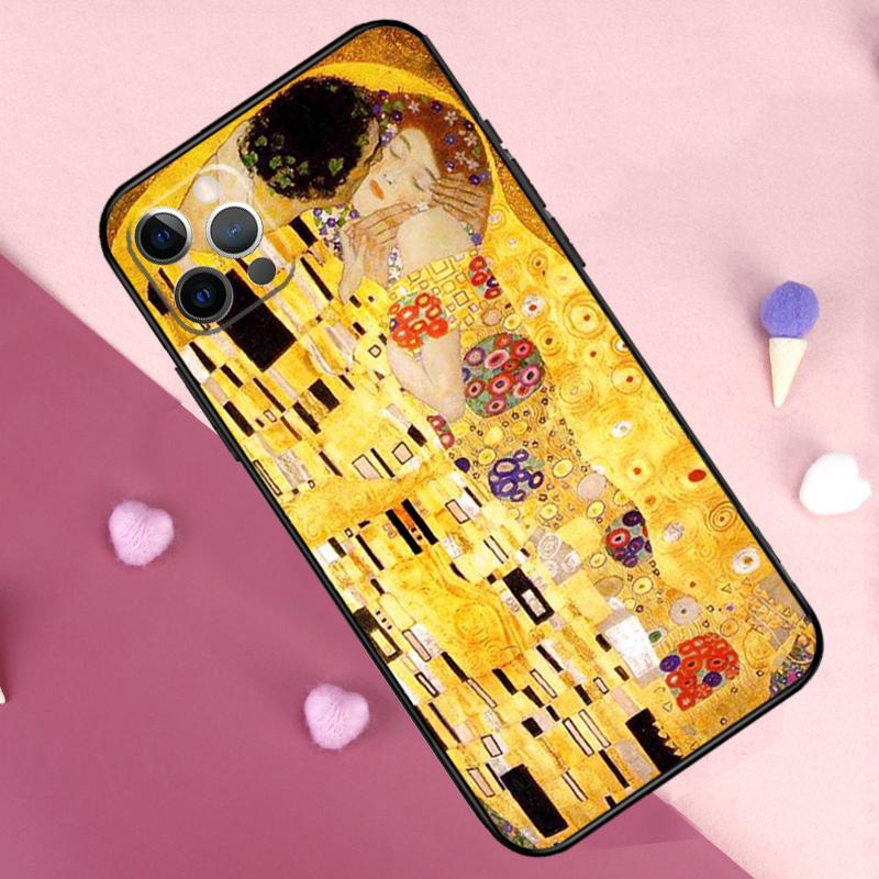 

Kiss by Gustav Klimt Phone Case For iPhone 17 Pro Max 11 14 15 16 Pro Max Plus 12 13 Mini 17 Air 16e Back Cover iPhone 17