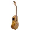 Bamboo BU-23CBQ Electric Ukulele with Built-in Tuner and Preamp, Concert Size, Zebrano Wood, Geared Tuners (Built-in Tuner, Soft Case Included)