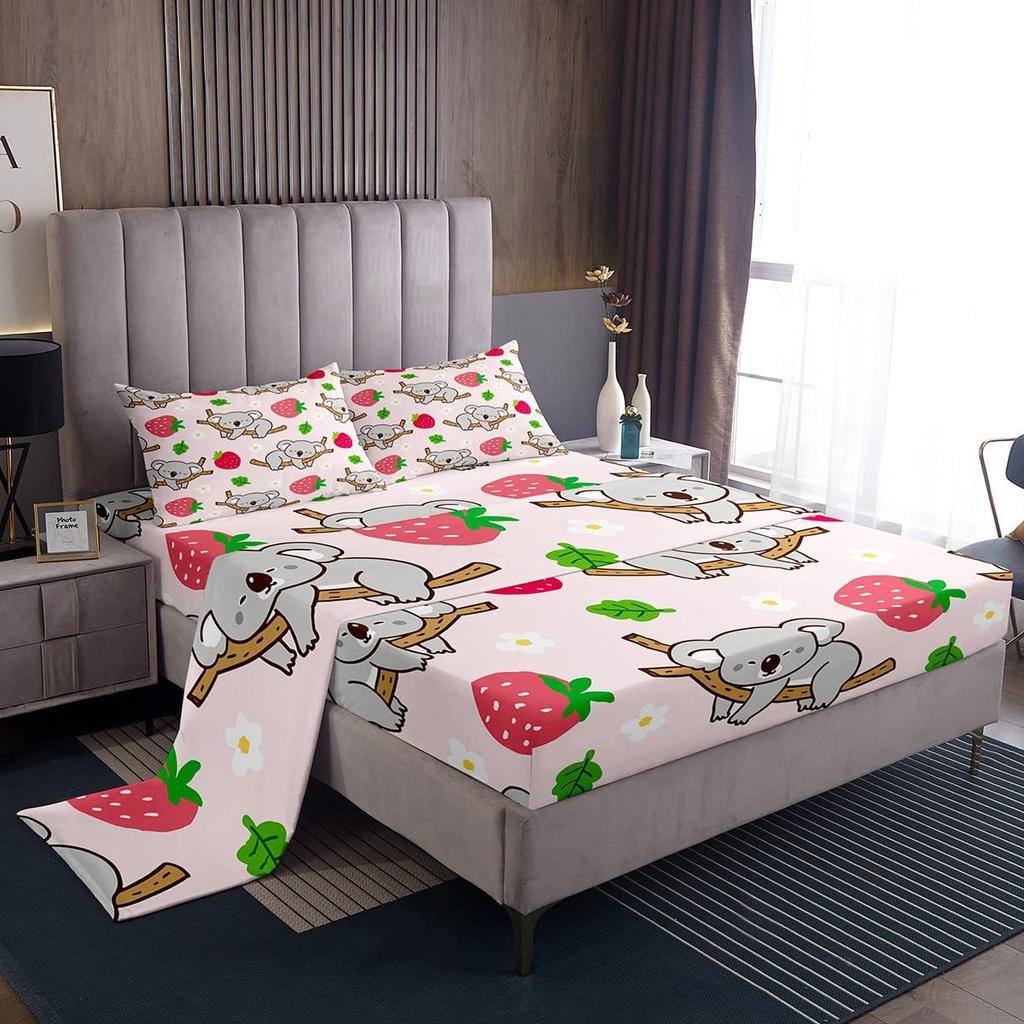 Animal pet dog pattern bed hat four-piece bedding set bedroom dormitory bedding decoration