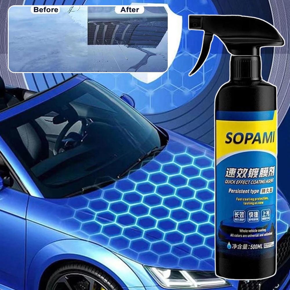 500ml Car Nano Coating Agent,Quick Effect Automotive Coating Spray for Trucks Motorcycles,Car Paint Waxing Coating Solution