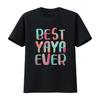 Best Yaya Ever T Shirt Mother S Day Vintage Washed Comfortable Slightly Streetwear Unisex Fashion Breathable